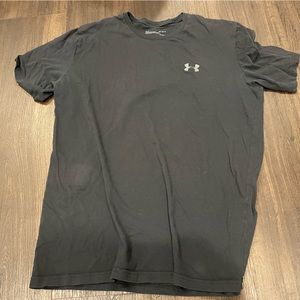 Mens Black Under Armor Cotton Tee shirt